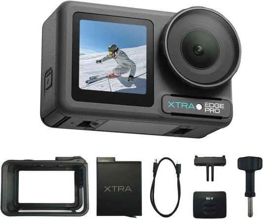 4K Action Camera with 1/1.3'' Sensor, Waterproof to 65ft, Night View & Stabilization for Sports and Adventures