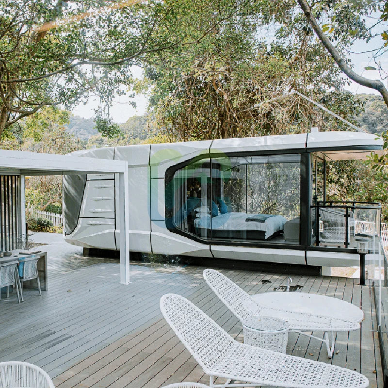 Customized Modern Modular Prefab Container House Factory Supplied Prefabricated Home Office Commercial Space Capsule House