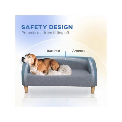 Rattan Pet Sofa Dog Bed - Cozy and Stylish Pet Furniture for Small Dogs and Cats