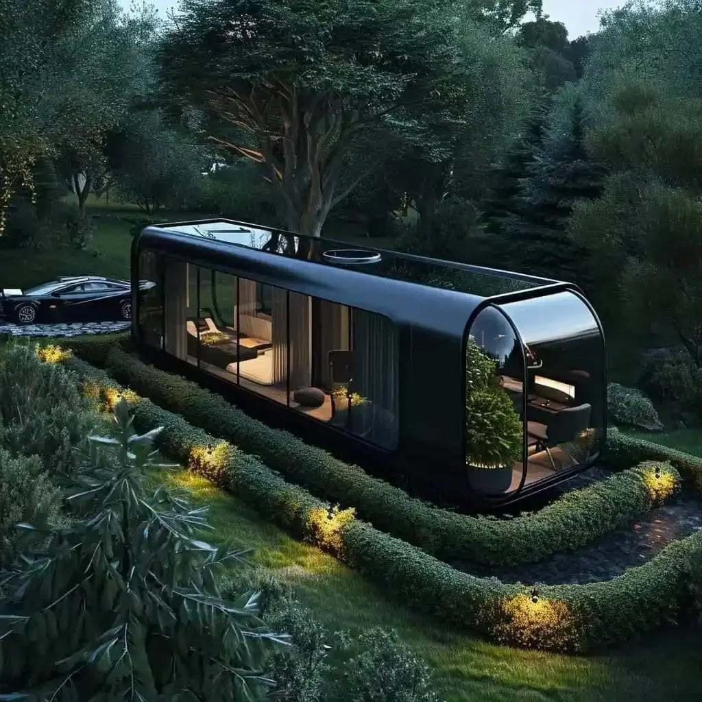 style prefabricated small house popular steel structure container house home office outdoor mobile pod design villa