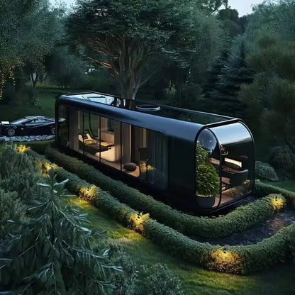 style prefabricated small house popular steel structure container house home office outdoor mobile pod design villa