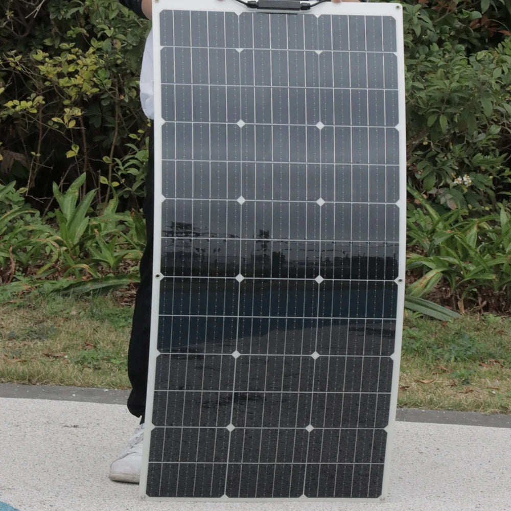 BOGUANG Semi- Flexible Solar Panel Balcony Photovoltaic PV 1500W 600W 450W 300W 150W 12 volt |  IP67 | Grade A cells | PET |ETFE