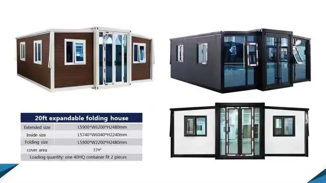 New Design 3 Bedroom Luuxury Expandable Folding Container House Prefab Foldable Mobile Luxury Steel Container Homes