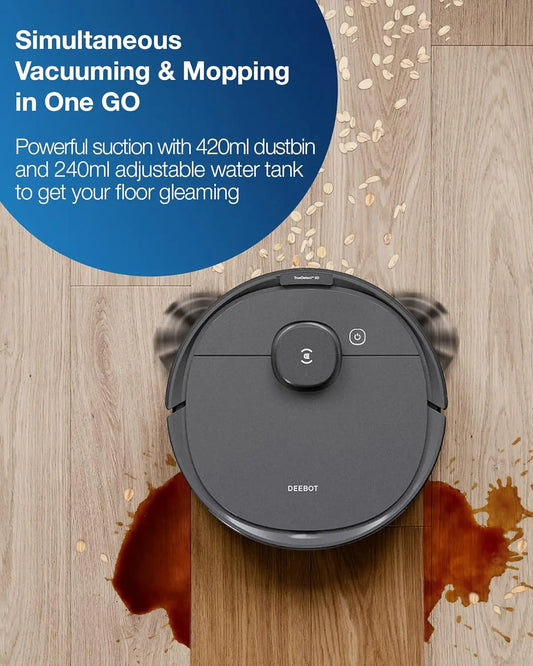 T8 Robot Vacuum and Mop Cleaner with Laser Navigation, Multi-floor Mapping, Object Avoidance, Custom Clean Zones