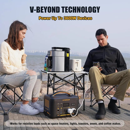 Jump 1800 Portable Power Station with 110W Solar Panel, 1800W/1548Wh LiFePO4 Battery Solar Generator with 1800W, Customized