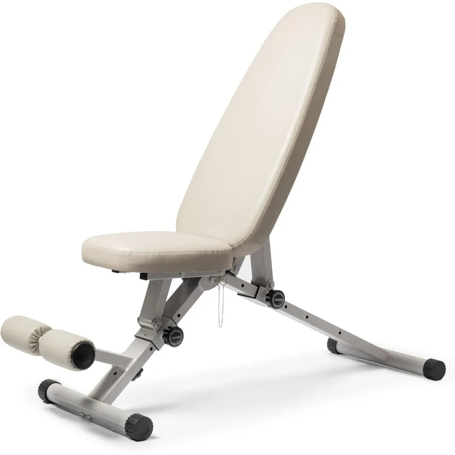 Adjustable Collapsible Fitness Bench for Home Gym Strength Training: Comfortable and Luxurious Design for Versatile Workout Ses