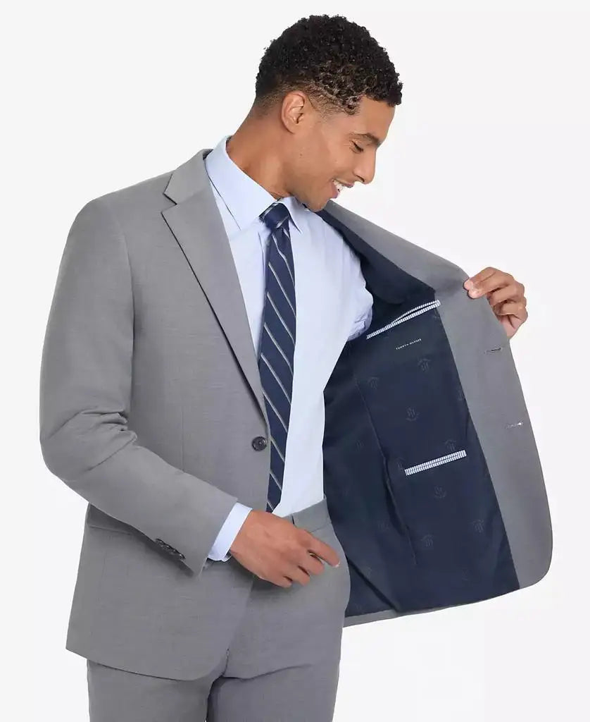 Tommy Hilfiger | Men's Solid Pearl Grey Suit Jacket