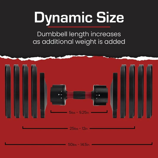 Core Fitness Adjustable Dumbbell Weight Set by Afable Dumbbells
