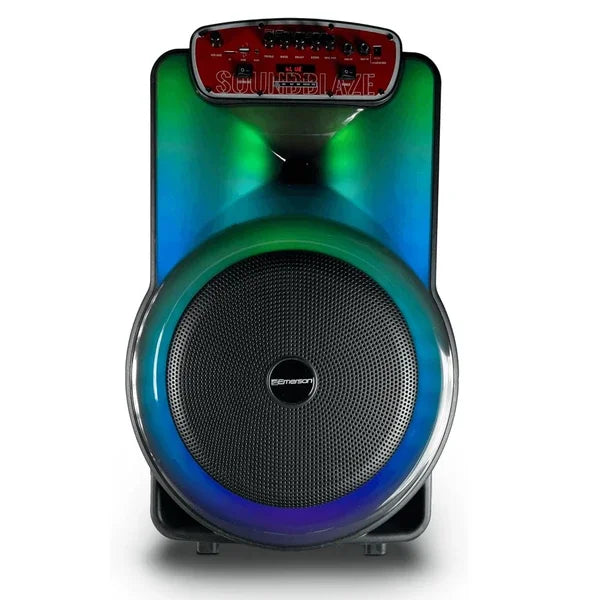 Portable 15' Bluetooth Party Speaker with Dynamic Flame Lights