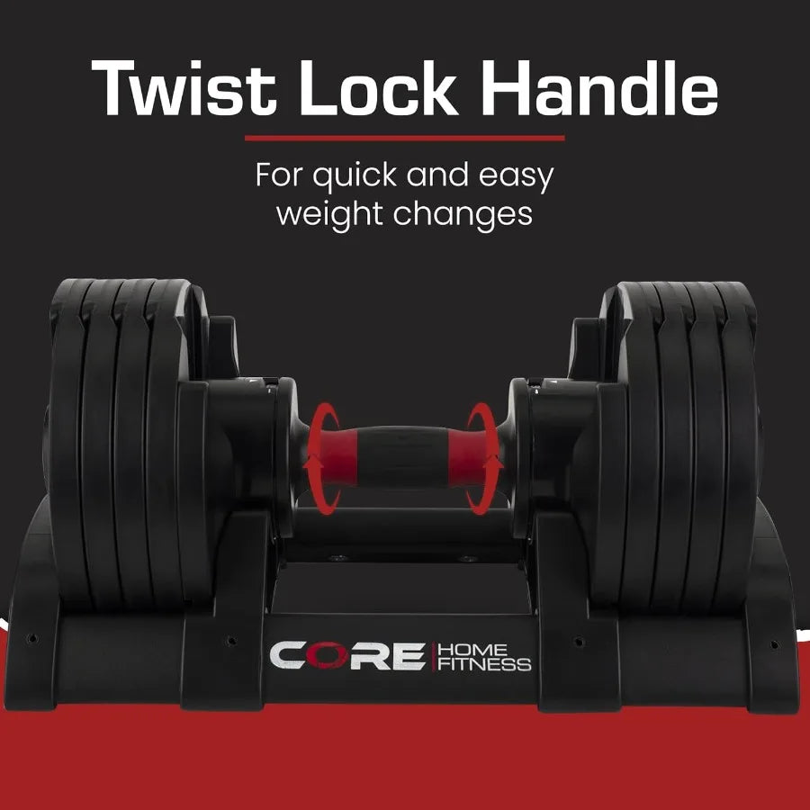 Core Fitness Adjustable Dumbbell Weight Set by Afable Dumbbells