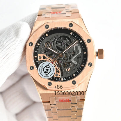 Customized APS Factory Double Cycloid Hollow Out 41mm 15407 Watch 904L Luxurious Waterproof Mechanical Man Watch