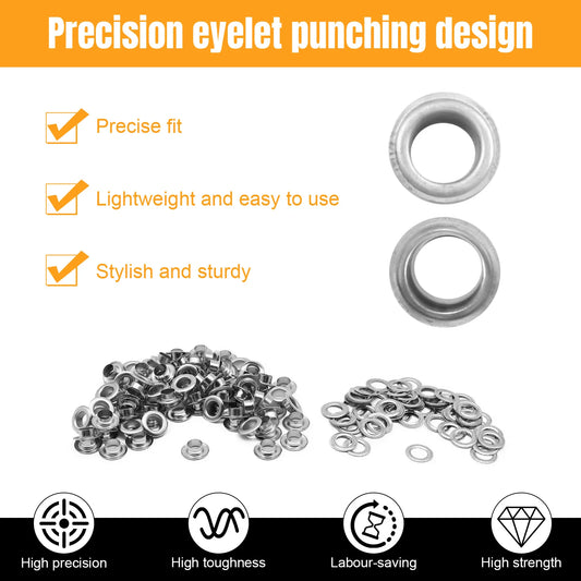 Semi-Automatic Grommet Machine Heavy Duty Hand Press Eyelet Grommet Machine Puncher Eyelet Tool with 5000PCS Grommet 10mm