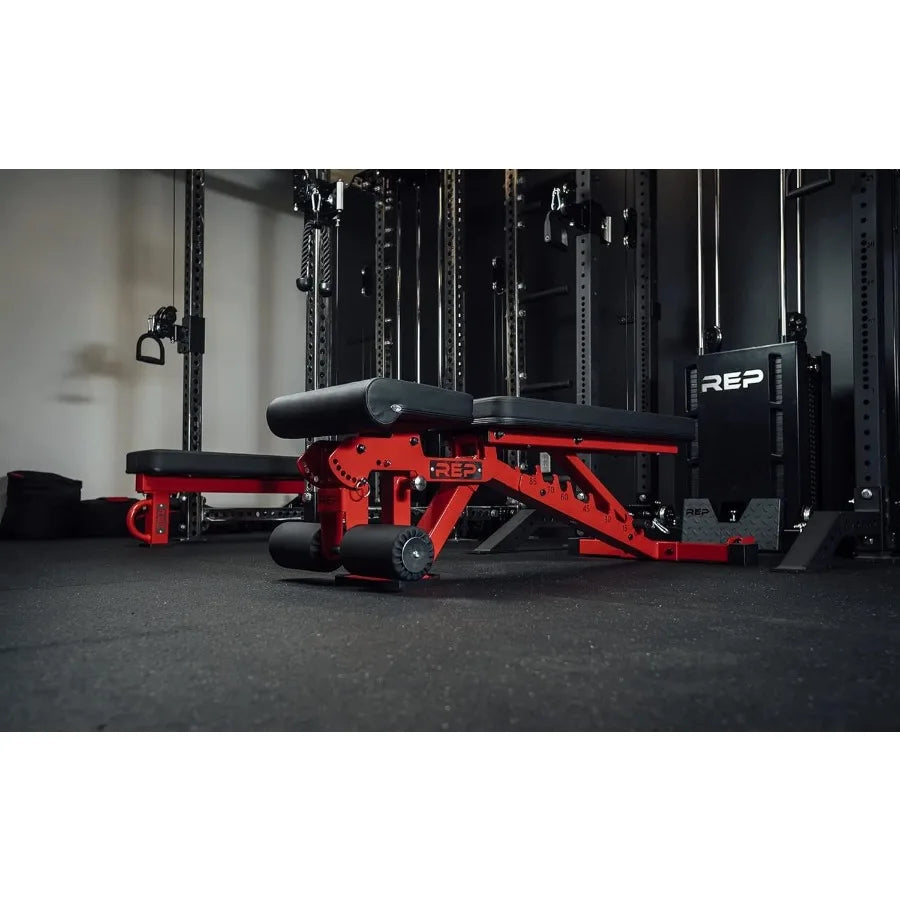 Rep Fitness Adjustable Bench – White – Flat/Incline/Decline