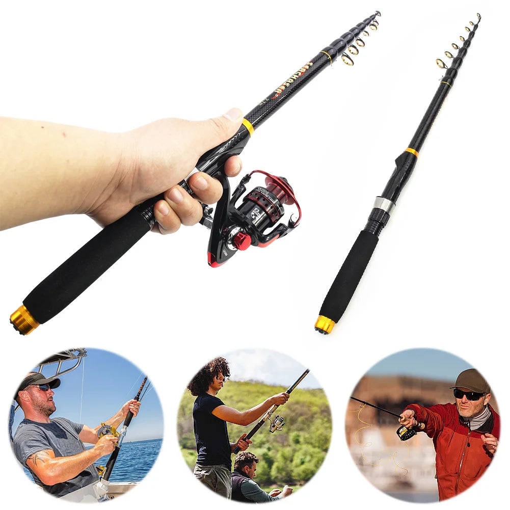 Carbon Fiber Fishing Rod Telescopic Spinning Rod Carp Fishing Rod Fishing Accessories for Carp Fishing