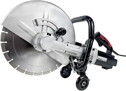 14 Inches Concrete Saw Electric Powered 3000W Cut-Off Saw, 110V 4.8 Cut Depth and Electric Grinder With Diamond Blade