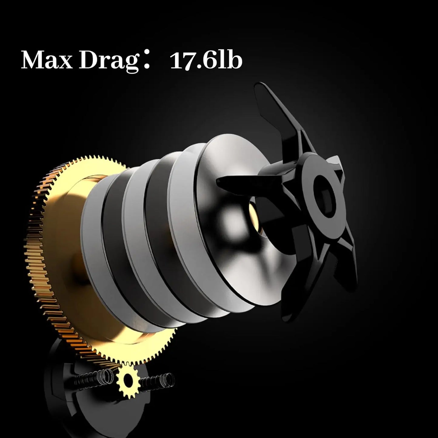 Baitcasting Reel, Fishing Reel, Magnet Braking System, 17.6 LB Max Drag, 7.2:1 Gear Ratio for Salty,Water and Freshwater Fishing