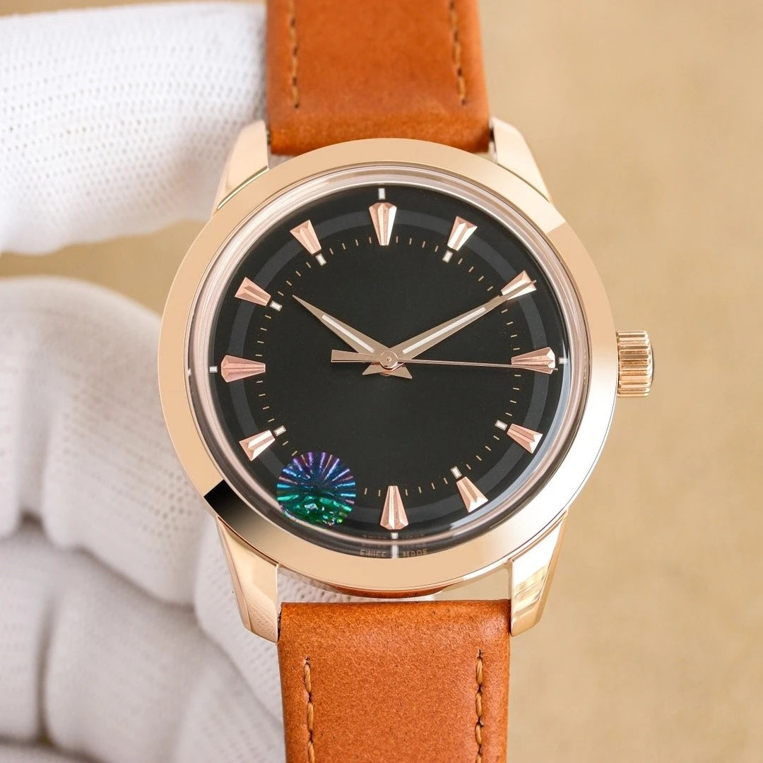 2026 New An Elegant Men's Watch with A Silver Dial and Moon Phase Display Suitable for Various Occasions
