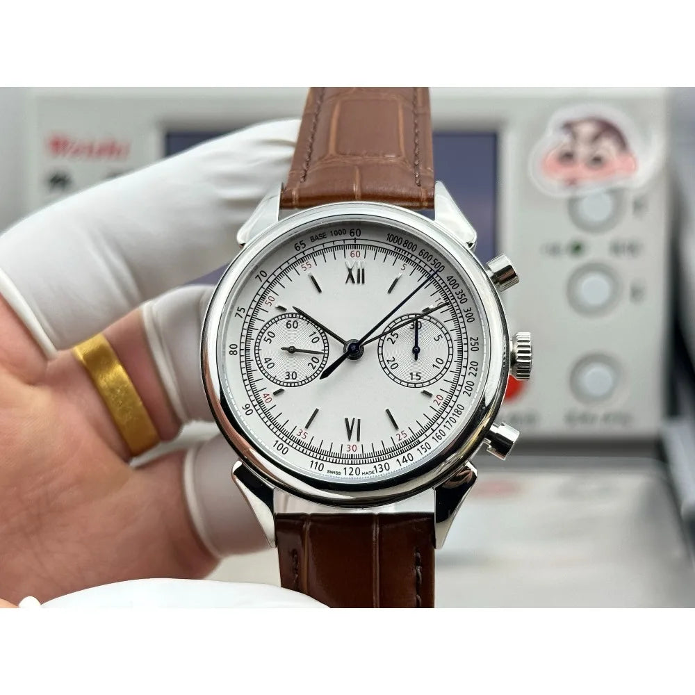 New Top Brand Reissue Watch with Versatile Case and Moon Phase Design for Men