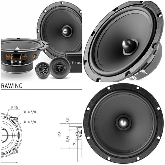 ASE165 Auditor EVO Series 6.5' 2-Way Component Speaker Kit