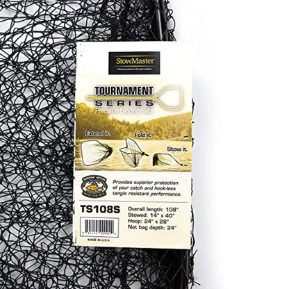 TS108S Tournament Series Precision Landing Net Gold/Black for Competitive Fishing with Durable Material and High-Visibility Des