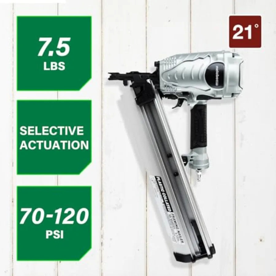 Framing Nailer Pro-Preferred Power Nailer for Flooring Roof Decking and More Lightweight 7.5 lbs Framing Tool for 21