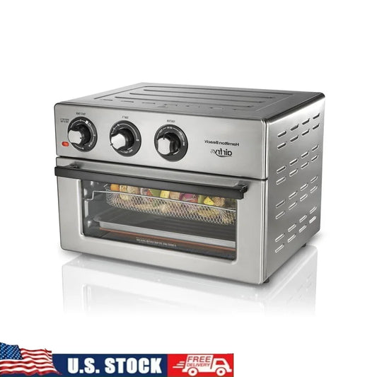 Toaster Oven Air Fryer Combo 1800W 6 Cooking Modes Bake Broil Toast Convection Fits 12 Pizza Multi-functional Kitchen Appliance
