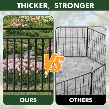 40" Height Dog Fence with 16 Panels, Portable Handle & Strap, Easy Setup for Indoor and Outdoor Pet Use