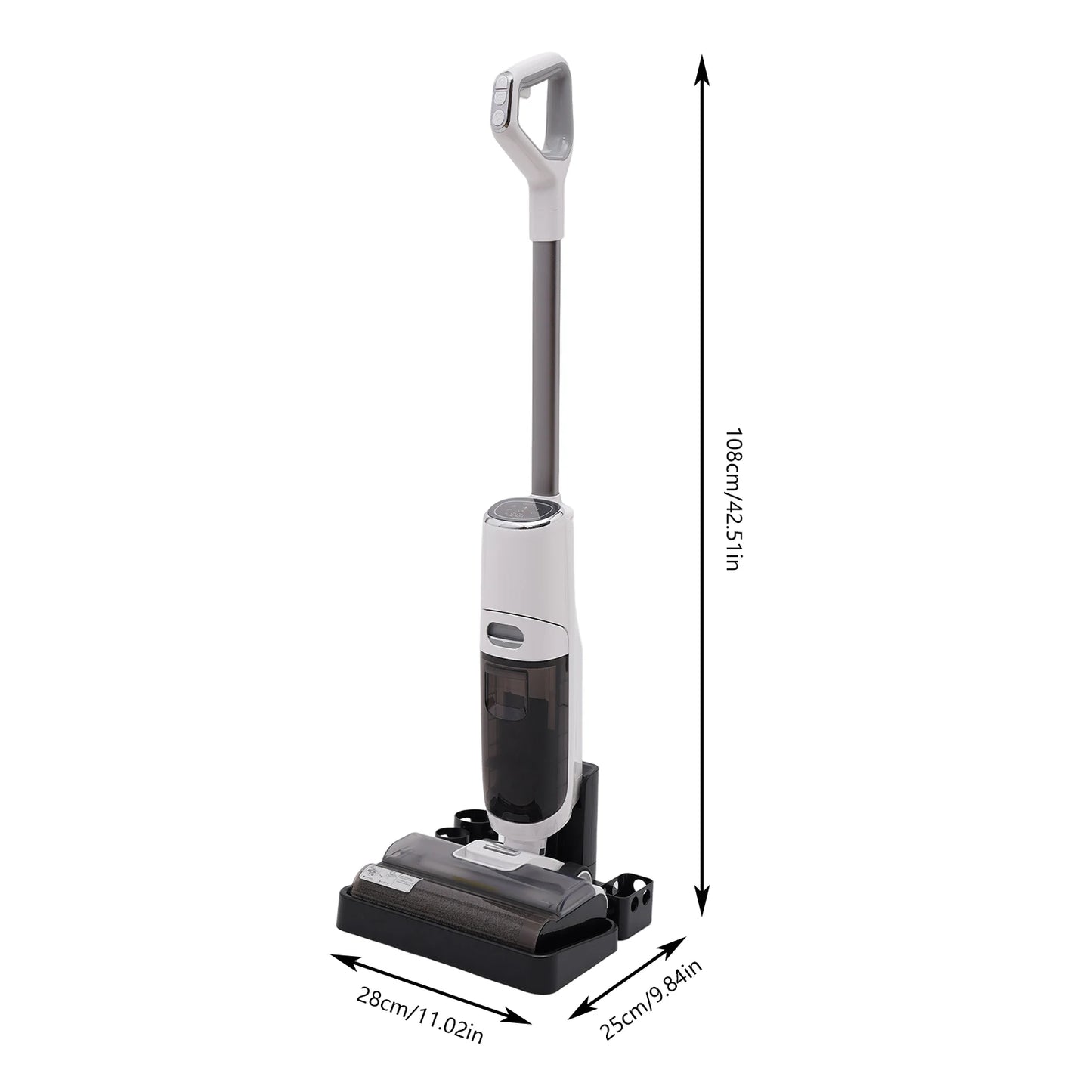 Cordless Wet Dry Vacuum Cleaner 250W Handheld Floor Washing Machine Self-Cleaning Floor Washer with LED Voice for Hard Floor