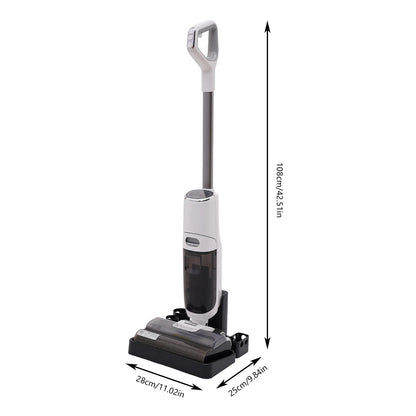 Cordless Wet Dry Vacuum Cleaner 250W Handheld Floor Washing Machine Self-Cleaning Floor Washer with LED Voice for Hard Floor