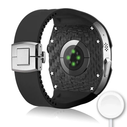 Modification Kit Carbon Fiber Case For Apple Watch Ultra 2 49mm Fluororubber Strap Luxury Mod Kit for iWatch Ultra 49MM