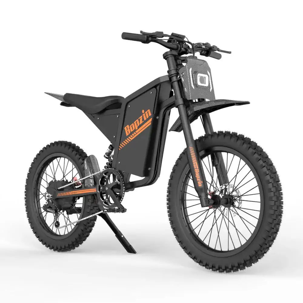 BOPZIN Q8 Electric Bicycle 3000W 60V 35AH Long Range Dirt Mountain E-Bike Big Power Locomotive Tire Electric Bikes for Adults