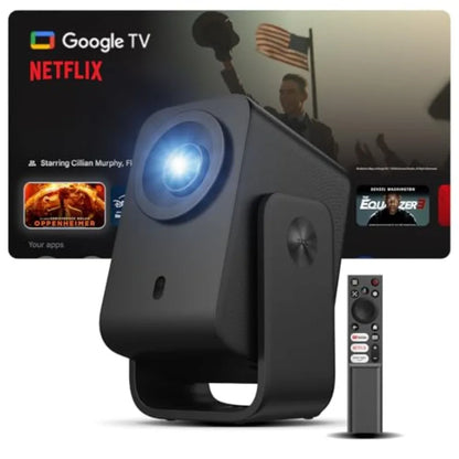 C1 Smart Projector 4K Support Google TV Netflix Officially Licensed WIFI Bluetooth Auto Focus Keystone Native 1080p Dolby Audio