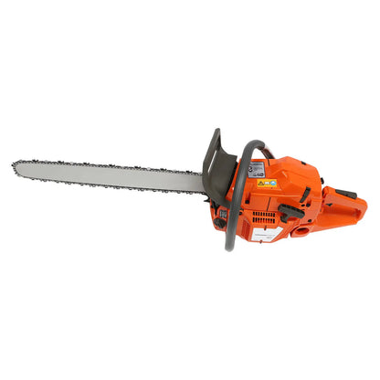 24 Inch 3.4kw Handheld Chainsaw Garden Saw Portable 65cc Gas Powered Chainsaws 2700rpm