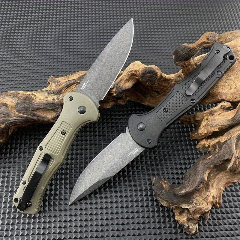 BM 9070 Folding Pocket Knife Drop Point Plain Blade Grivory Handle Hunting Camping Tactical Combat Self-defense Multitool Knives
