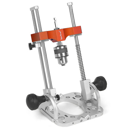 SpeTool Heavy-Duty Aluminium Base Portable Drill Guide – 0.05mm Precision, Precision and Adjustable 0–60° Multi-Angle Drilling,