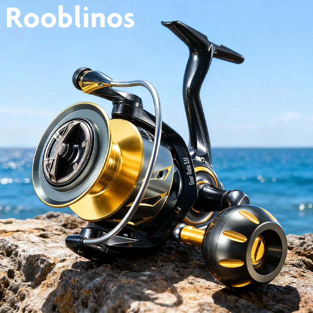 Rooblinos SW Spinning Reel Ultralight Carbon Fiber Surf Reel 18kg Max Drag Saltwater Freshwater Fishing Wheel Tackle Reels