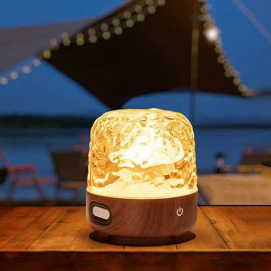 Water Ripple Night Light 16 Colors with Touch Button and Remote Control Ocean Wave Projector Lamp for Living Room Study Bedroom