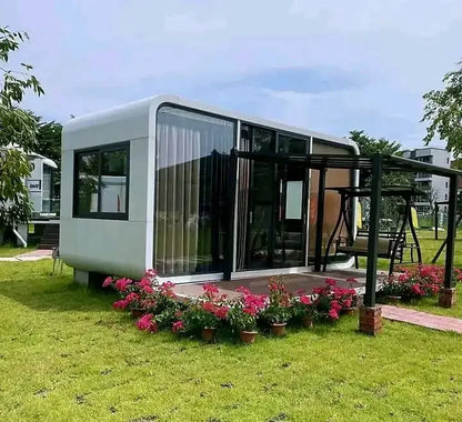 style prefabricated small house popular steel structure container house home office outdoor mobile pod design villa
