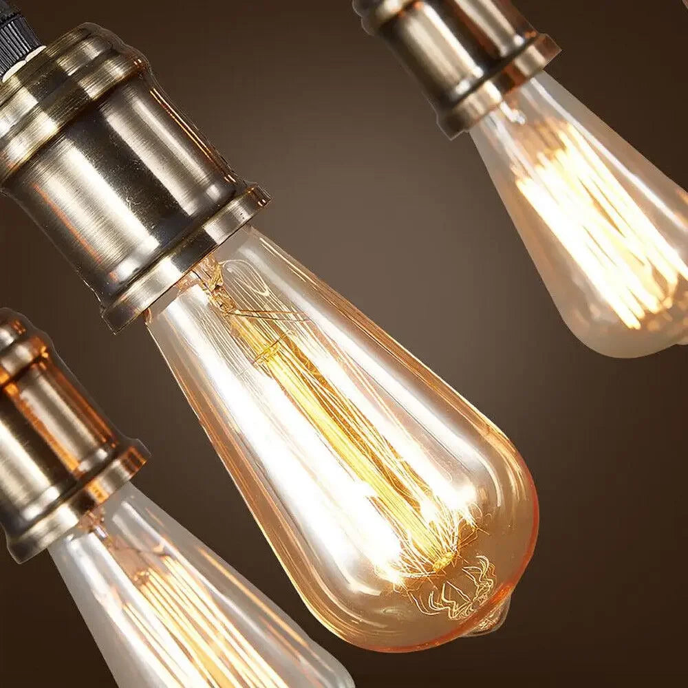 Wooden Beam Light Rustic Farmhouse Chandelier Wooden Pendant Light Fixture for Pool Table Kitchen Island