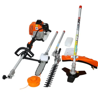 4 in 1 Multi-Functional Trimming Tool, 33CC 2-Cycle Garden Tool System with Gas Pole Saw, Hedge Trimmer, Grass Trimmer, and