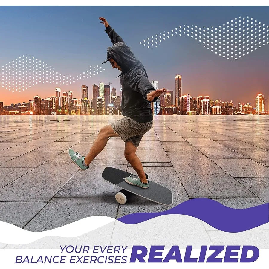 Balance Board Sports Trainer Surf Trainer Board With Adjustable Stoppers for Enhanced Core Strength and Balance Control in Indo