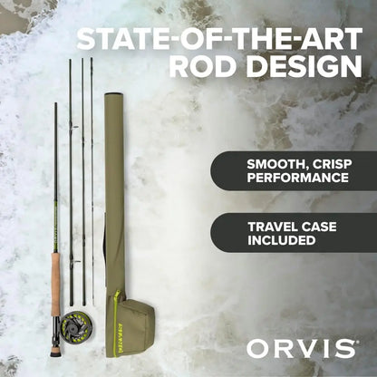 4-Piece Fly Fishing Rod and Reel Combo with Smooth Performance, Includes Reel, Line, Backing & Leader