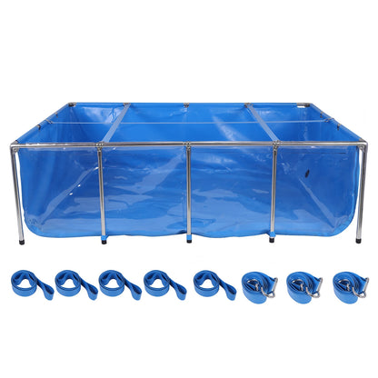 880Gallon Aquarium Pool Pond with Transparent Viewing Panel 400LBS Capacity with Drain Valve for Koi/Goldfish Breeding