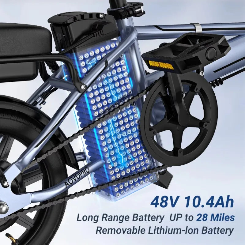 High-quality 450W adult electric bicycle 2-wheel folding electric bicycle with 48v pressure drop shipped from the US warehouse