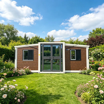 40ft Expandable Foldable House Luxury Prefab Home Modular Container Villa Resort Hotel Family Vacation Bathroom Kitchen Balcony