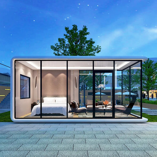 Sinoy Fast Build Mobile Tiny Houses Waterproof Prefab Office Pod Prefabricated Container House Portable Casa Living Room Apple