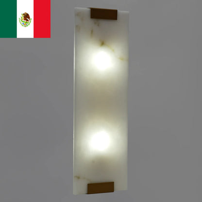 Rectangular G9 Light Wall Lamp Hand-Carved Alabaster Sconce Bedroom Kitchen