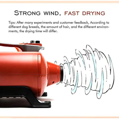 High Velocity Professional Dog Pet Grooming Hair Drying Force Dryer Blower 6.0HP DHD-2400F