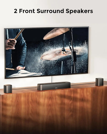 7.1ch Dolby Atmos Sound Bar with 4 Surround Speakers, Subwoofer, HDMI eARC for Smart TV Home Theater