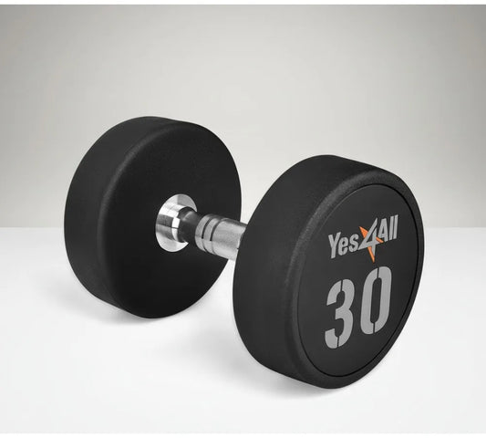 Urethane Dumbbell Anti-Slip Knurled Handle 5-50 LB Muscle Building Home Gym Fitness Equipment